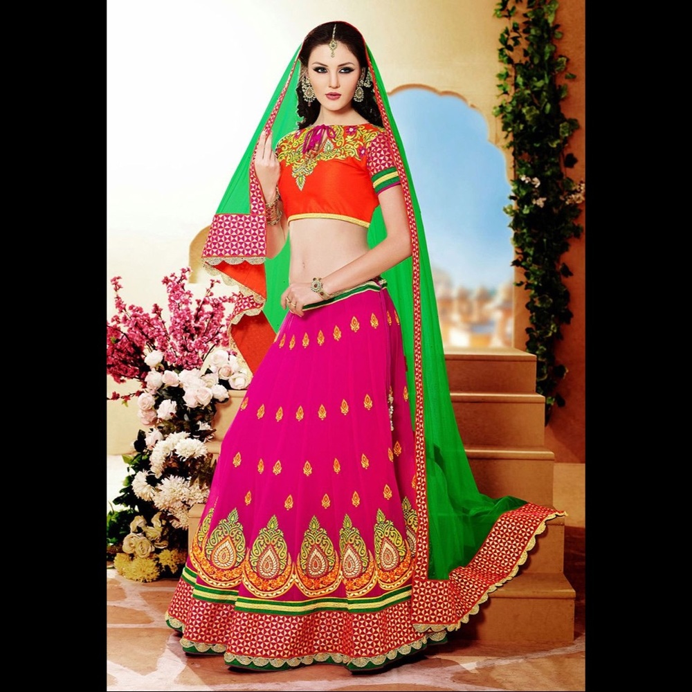 Embroidered Georgette Lehenga